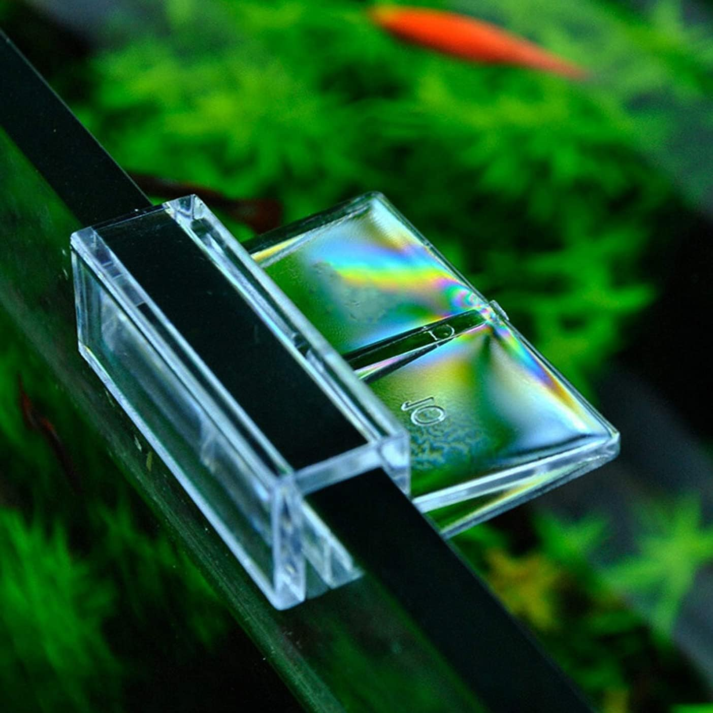 Acrylic Fish Tank Glass Cover Clips Aquarium Cover Brackets,10Pcs Aquariums Fish Tank Acrylic Clips Aquarium Fish Tank Glass Cover Clips, Aquarium Glass Cover Clip Acrylic Universal Lid Clips (8 MM) image number 4