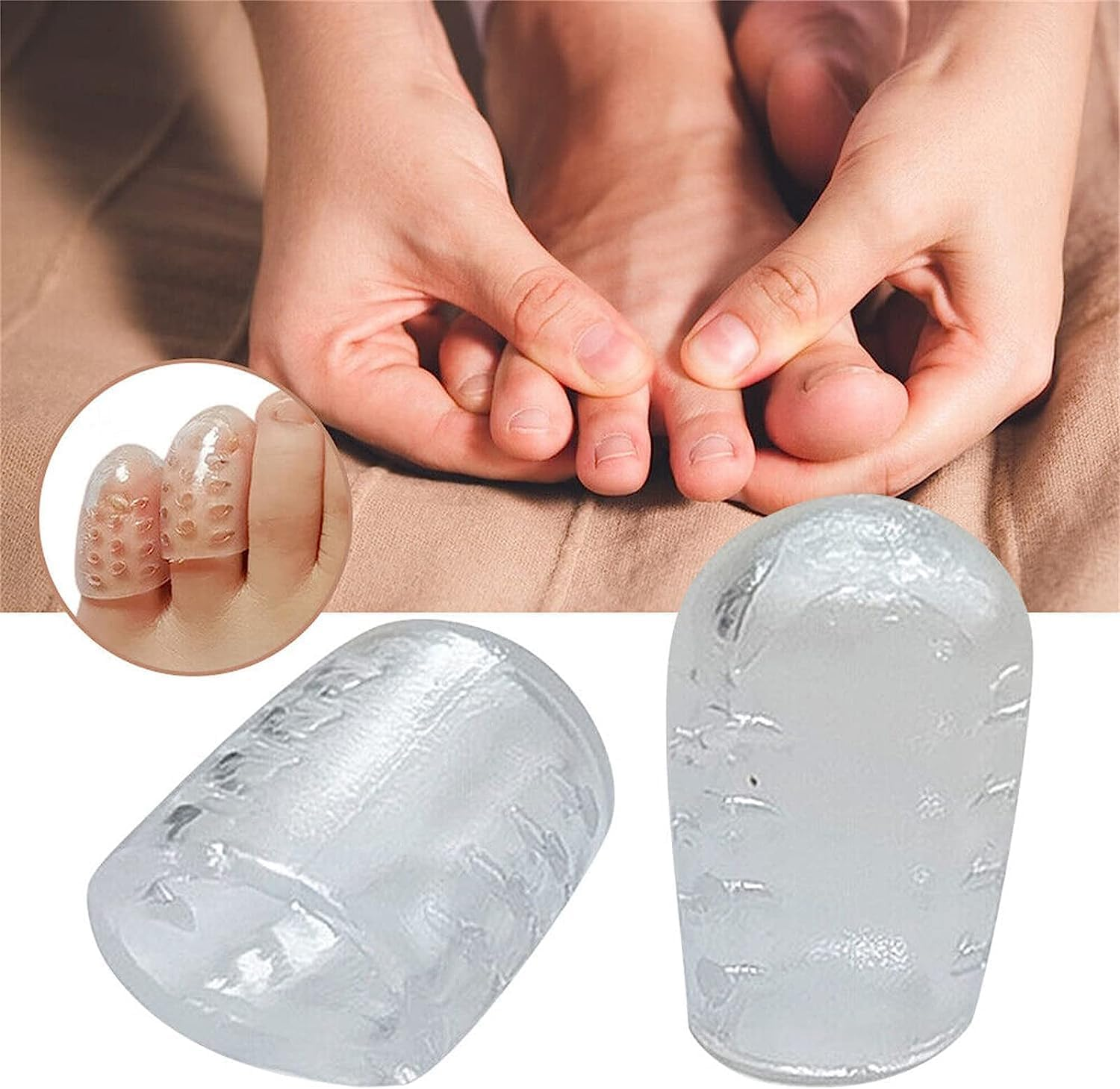 50Pcs Silicone Anti-Friction Toe Protector,Breathable Gel Toe Cap Silicone Toe Cover Sleeves,Toe Cover Breathable Silicone Toe Protector,Breathable Toe Protector Gel Toe Cap,Silicone Toe Cover Toe Pad