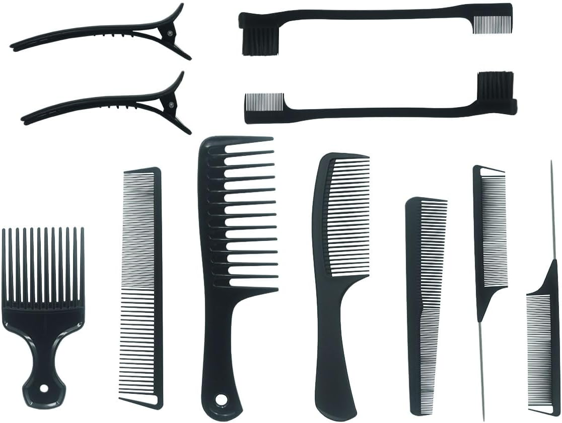 Zqzeen 3 PCS Set V Shaped Plastic Hair Straightening Comb DIY Salon Hair Brush Combs