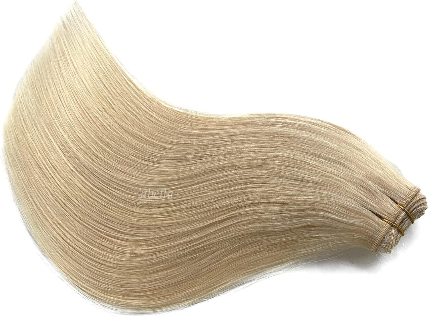Ubetta Weft Hair Extensions Human Hair, Blonde Sew in Hair Extensions Real Human Hair, 16 Inch 100G Hand Tied Weft Hair Extensions Human Hair Weave Bundles for Women image number 4