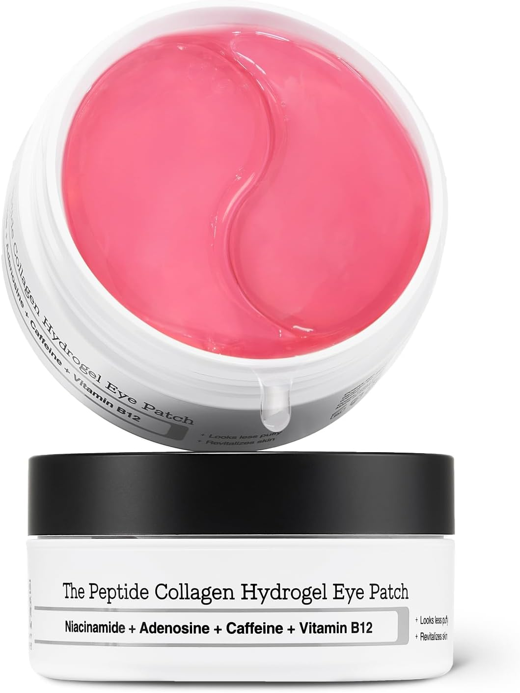 COSRX Peptide Collagen Hydrogel Eye Patch, 60 Patches, under Eye Patches for Puffy Eyes and Dark Circles with Caffeine, Korean Skin Care