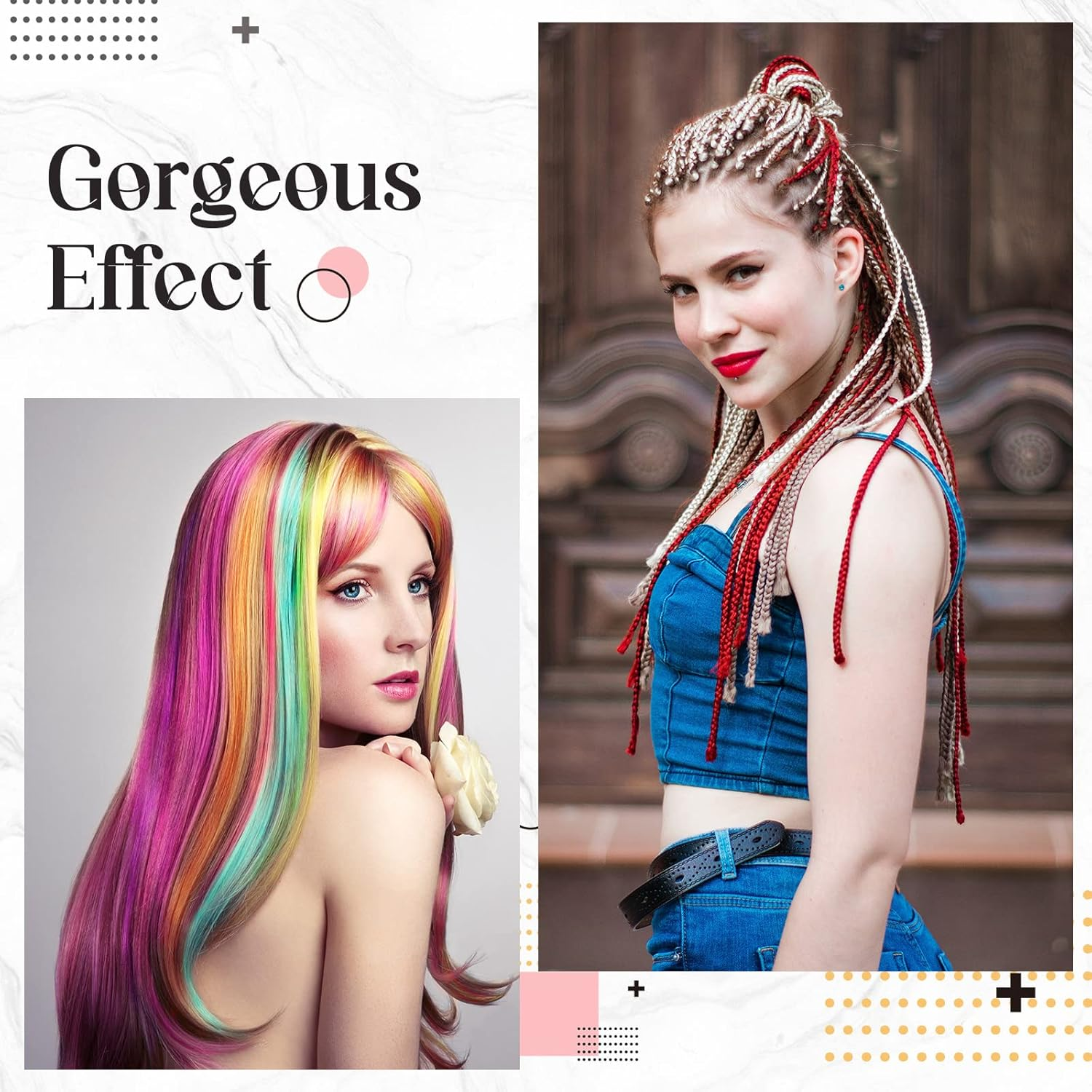 Romooa 150 Pcs Heat Shield Guards for Hair Extensions with 30 Pcs Hair Clips, round Circular and Single Hole Shield Spacers, and 12 Pcs PVC Fusion Glue Finger Protector,1 Piece Rat Tail Comb for Salon image number 4