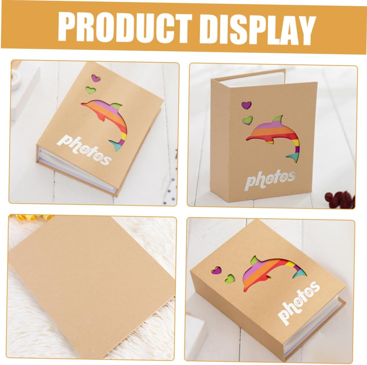 Baby Photo Album 5X7 Inches 200 Pages Colored Kraft Paper Adorable Design for Children and Baby Picture Storage - As Shown image number 5