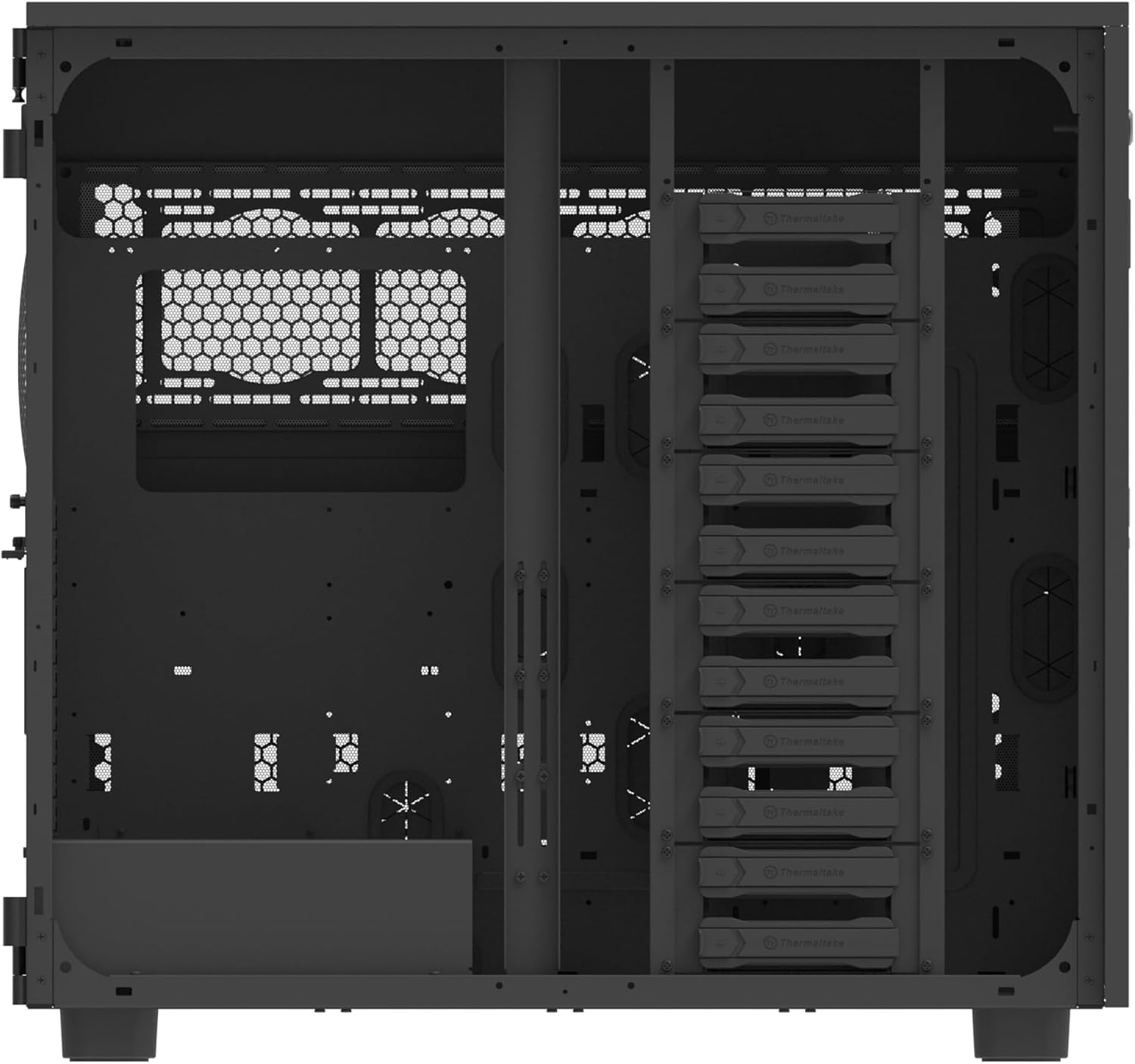 Thermaltake AX700 Tempered Glass XL-ATX Super Tower Case Black Edition, CA-11B-00F1WN-00 image number 3