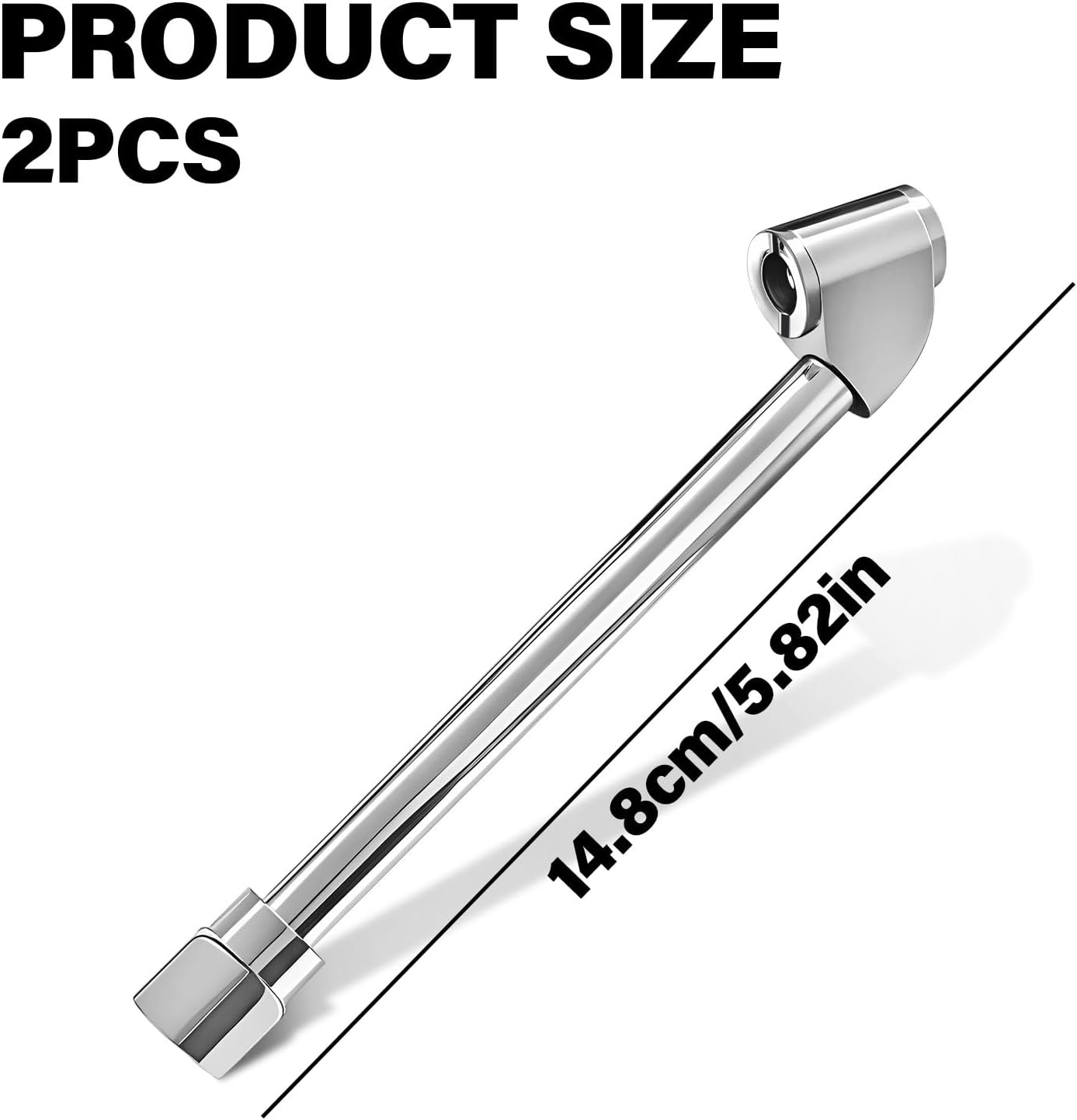 NILLOS Tire Inflator Rod, 2 PCS 1/4'' Dual Head Tyre Air Chuck for Truck, Bus, Car, Motorcycle, Valve Tool (Silver)