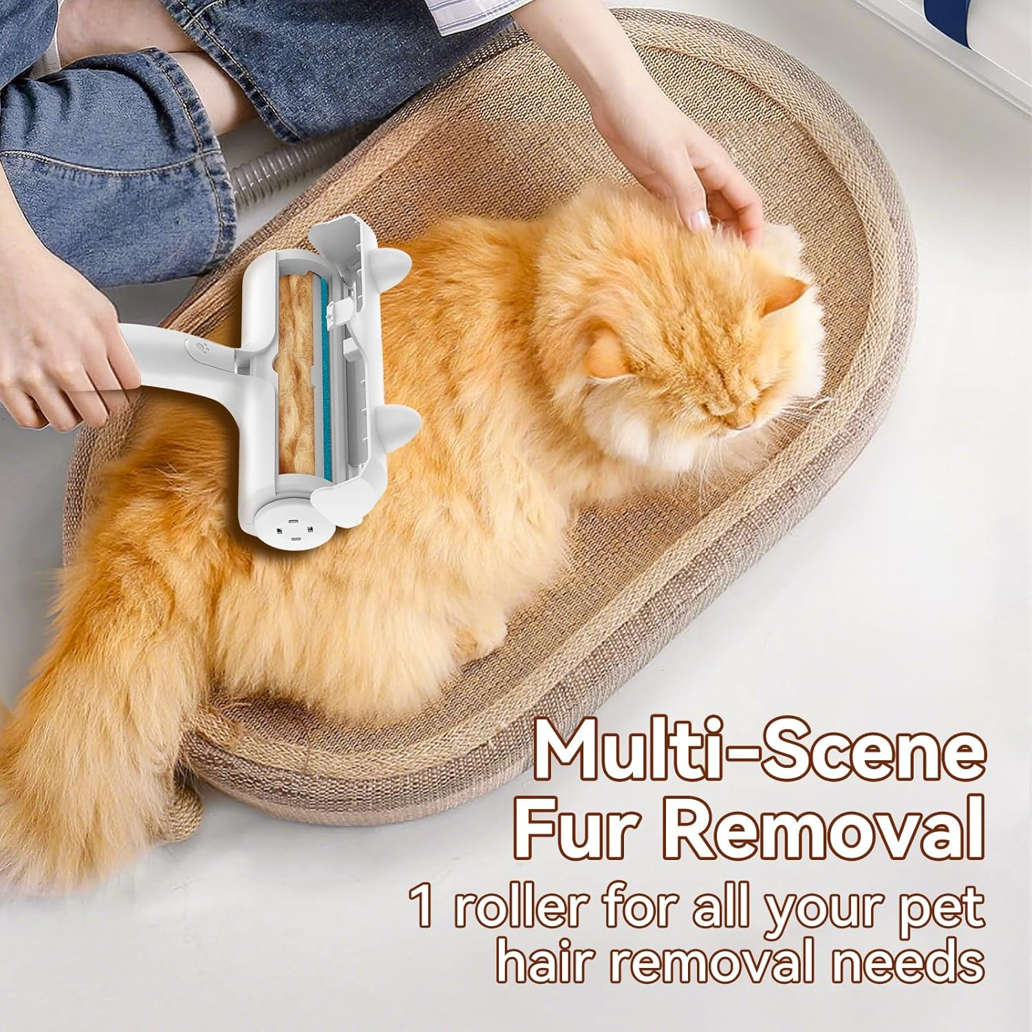 JORAGO Pet Hair Remover Roller - Reusable Lint Rollers, Dog and Cat Fur Removal Brush Device, Self-Cleaning Animal Fur Remover Tool for Carpet, Car Detailing, Clothes, Couch, Furniture, Bed, Laundry image number 2