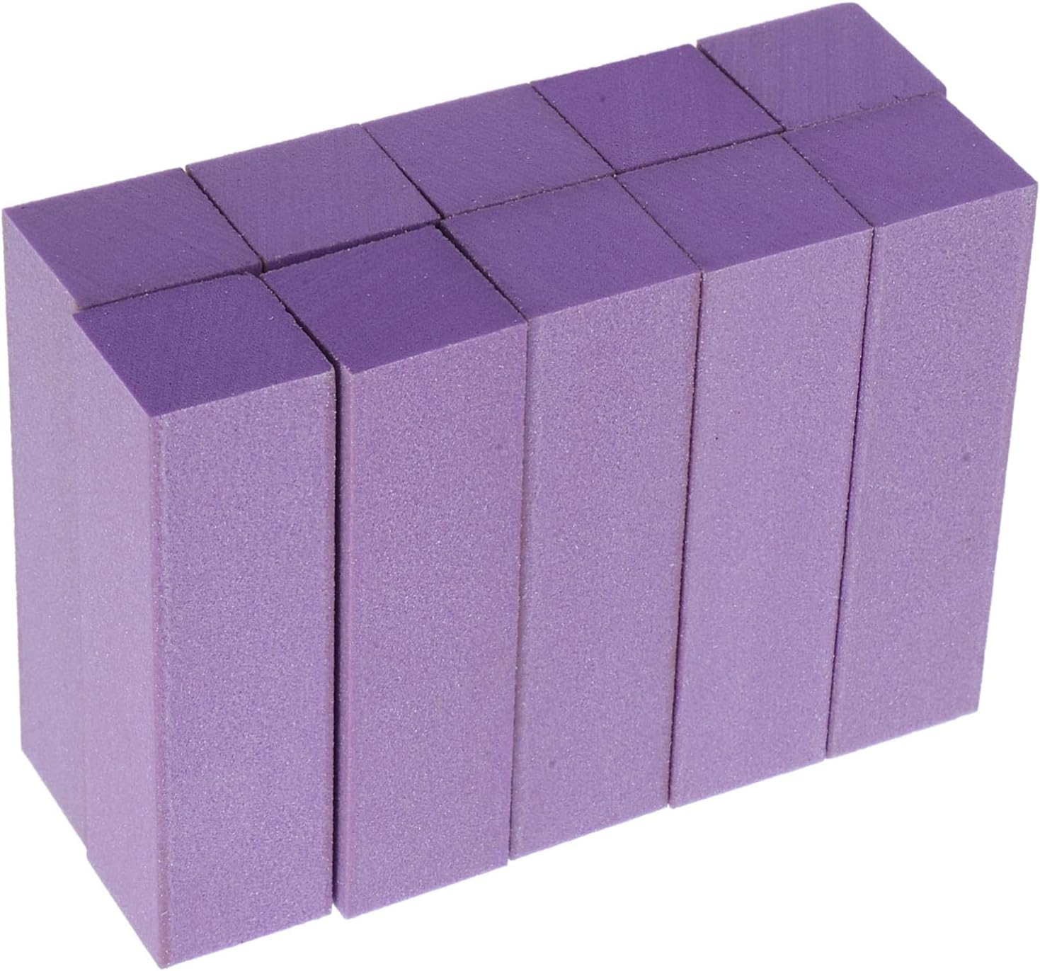 Mobestech 10Pcs Orange Sponge Nail Files Manicure Buffer Blocks Dual-Sided Sanding and Grinding Nail Files for Fingernail Care and Salon Use