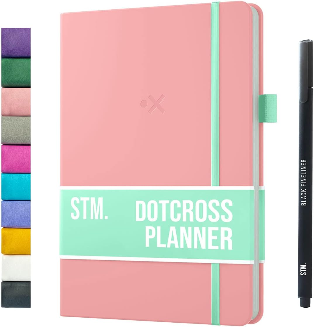 Daily Planner 2026 (Undated) | A5 Dotcross | Your All in One Day Organizer, at a Glance Weekly Agenda, Yearly Calendar Book | Planners for Personal, Professional, Academic & Work Goals and Schedule
