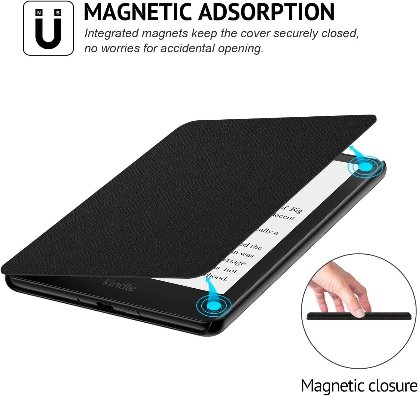 OLAIKE Case for All-New 6.8" Kindle Paperwhite (11Th Generation - 2021 Release), Durable Smart Cover with Auto Sleep/Wake, Only Fit 2021 Kindle Paperwhite or Signature Edition,Black