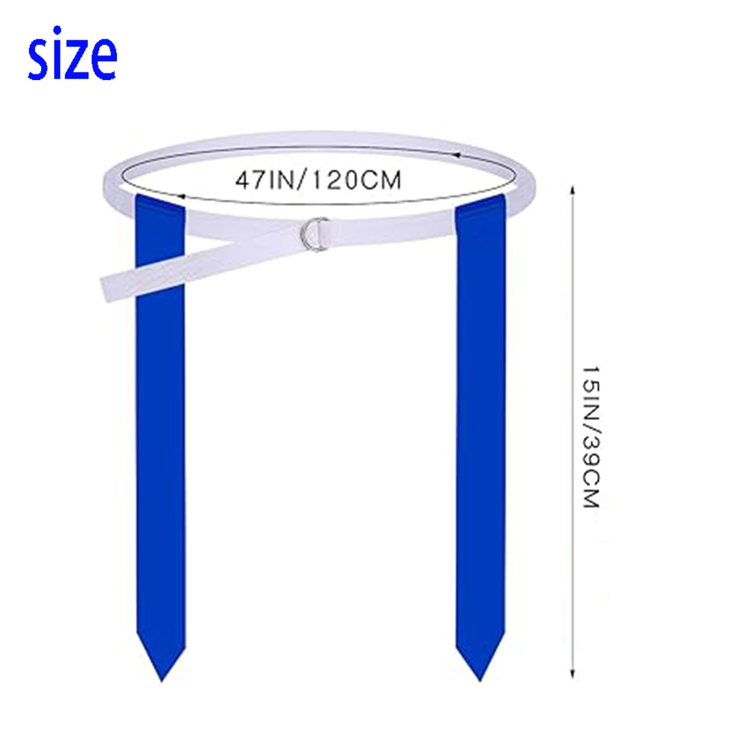 Roczential 5PCS Rugby Training Flag Football Kit Small Football Flag Football Belts Accessory Set Rugby Training Accessory (Blue) - Green image number 2