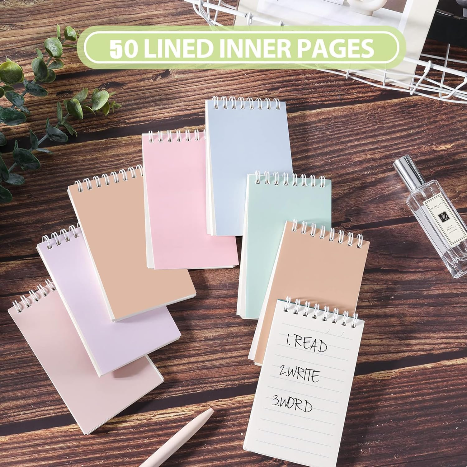 Small Pocket Notebook Mini Notebooks Bulk Small Spiral Notepads with 6 Colors, 3X5 Pocket Spiral Notepads with Lined Pages,Memo Note Pads for Kids, Work, Office, School image number 3