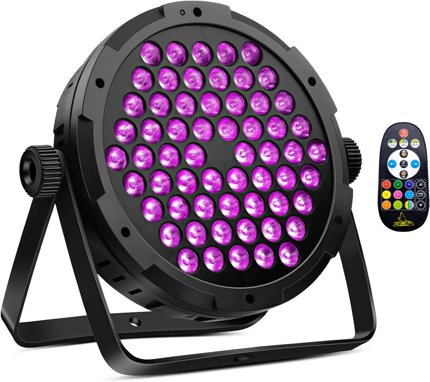 60LED Stage Par Light - 90W RGB Color Mixing Support DMX and Sound Activated, Stage Disco Lighting for Church Wedding Party Bar Club Mobile Music Live Show