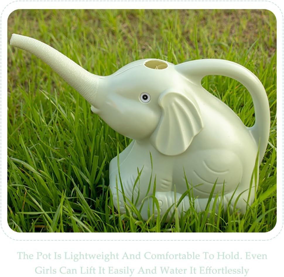 2L Elephant Long-Billed Watering Can, Long-Billed Plant Waterer with Ergonomic Handle, Decorative Plant Watering Can, for Home Gardens, Lawns, and Patios (Green) image number 4