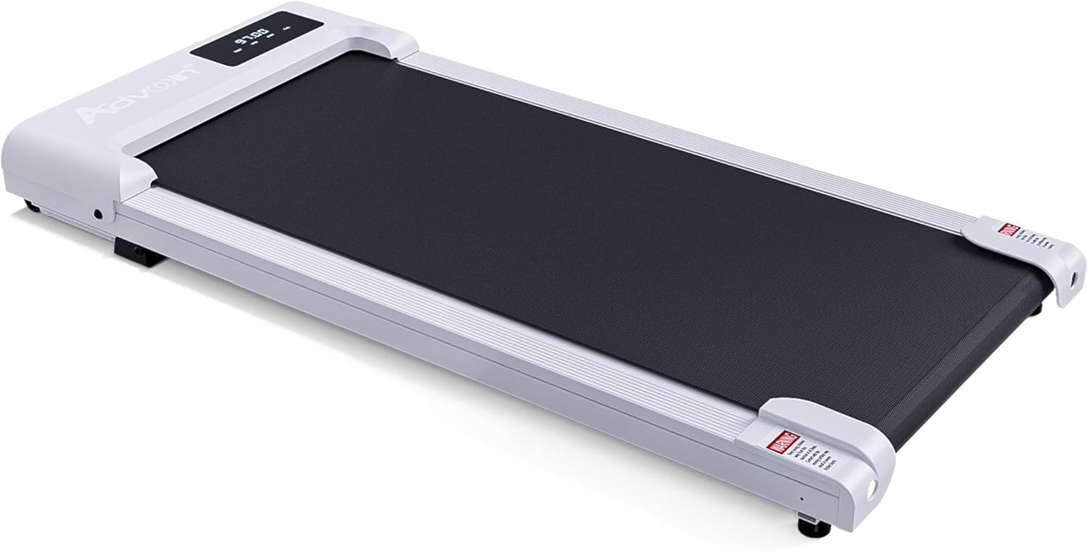 Advwin Walking Pad Treadmill, under Desk Electric Treadmill for Home, Compact Portable Walking Jogging Running Machine with Shock Absorption | Non-Slip | LED Display | Low Noise - White