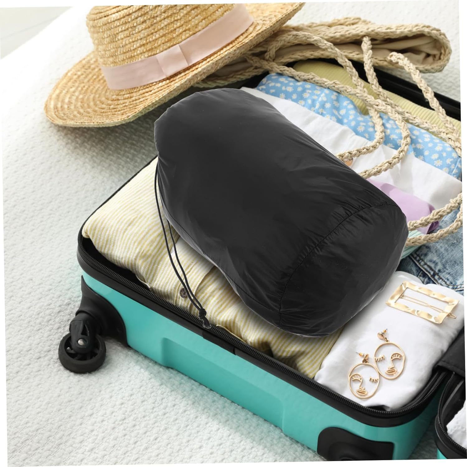 LAPYAPPE Jacket Drawstring Storage Bag Waterproof Lightweight Clothes Pouch for Travel Hiking and Everyday Carry