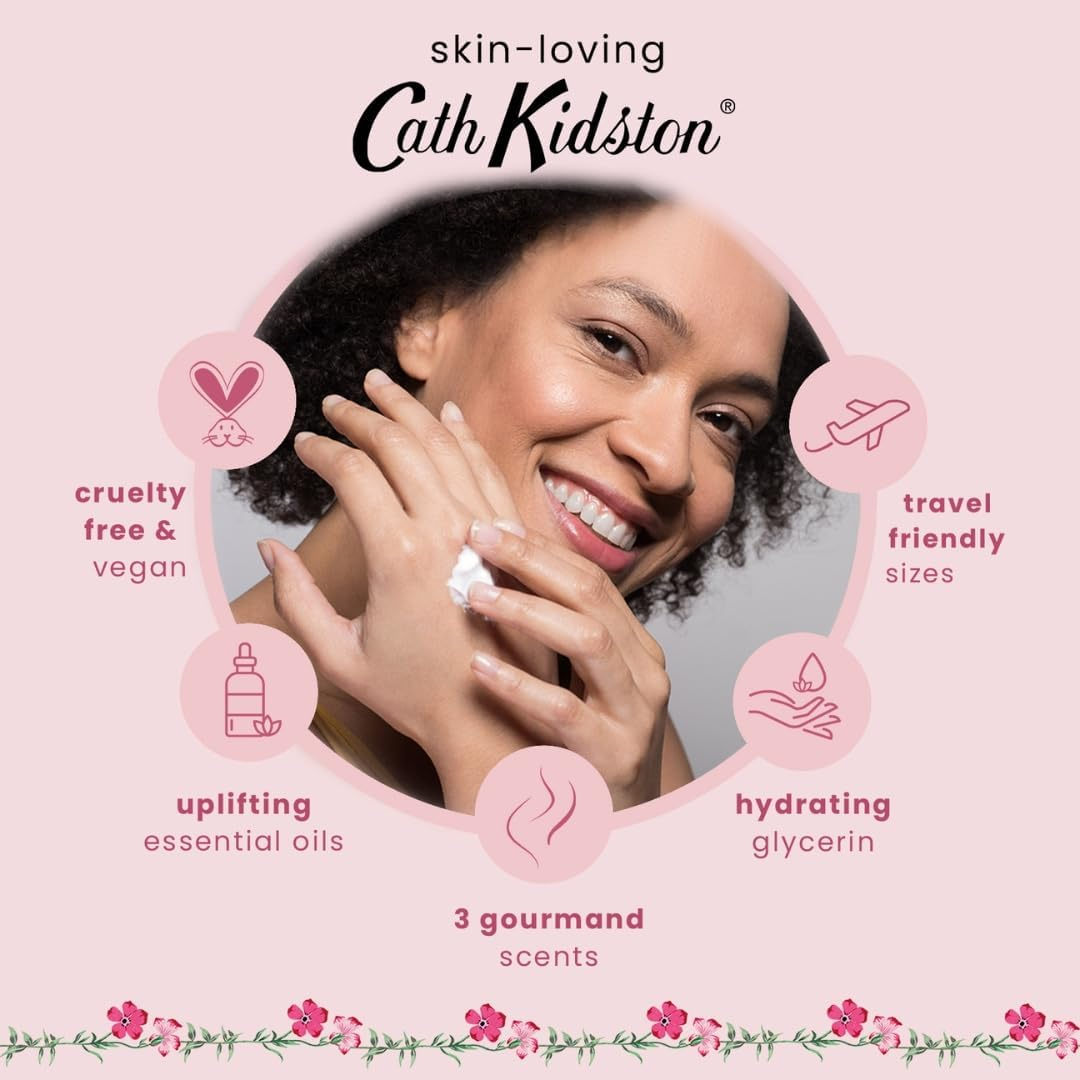 Cath Kidston Hand Cream Trio 3 X 30 Ml, Scented and Infused with Essential Oils, Shea Butter, Pocket and Travel Size and Vegan and Cruelty Free, Beauty Gift for Her, Carnival Parade Collection image number 1