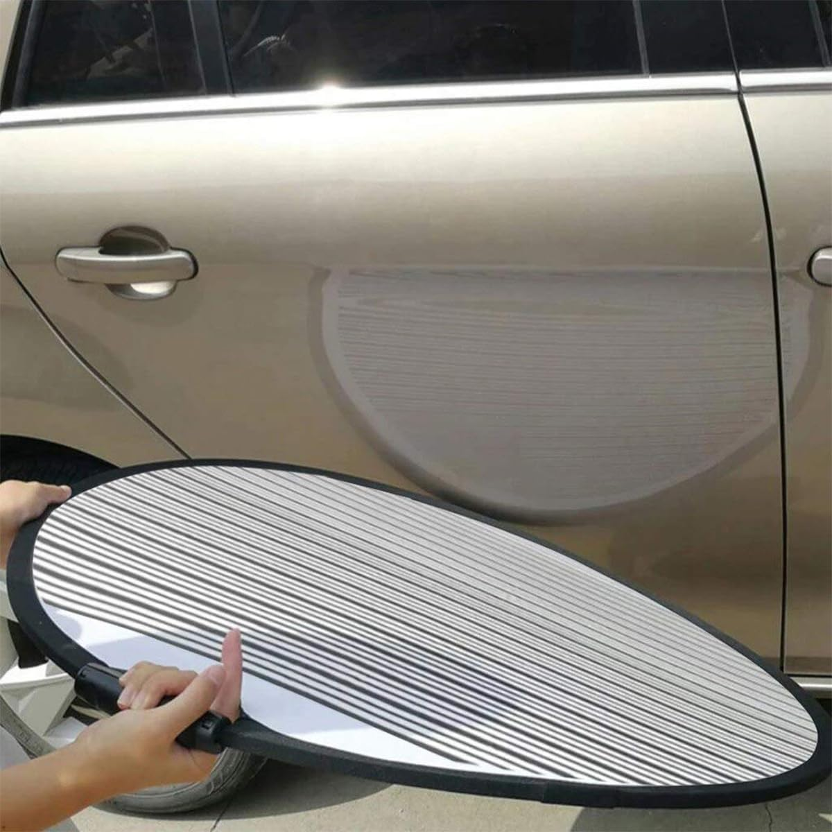 Sarini Dent Reflector Board 80Cm Light Board Foldable Striped Reflector Car Line Board Flexible Reflector Led Line Dent Panel image number 1