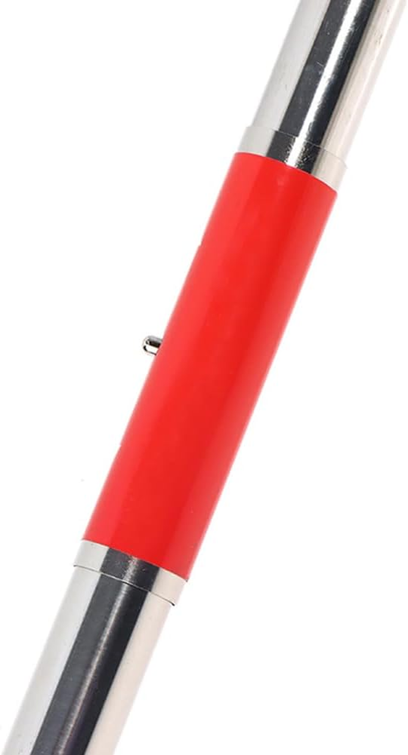 Snake Tongs, 47" Extra Long Snake Grabber Tool, Collapsible Reptile Snake Tongs, Stainless Steel Snake Catcher Stick, Snake & Reptile Hook Wide Jaw Pick-Up Handling Tool 1.2M Straight Clip