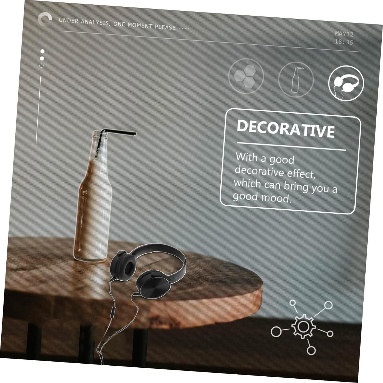 Vaguelly Portable Noise Reduction Headset with Microphone, Head-Mounted Wired Headphones for Computer and Laptop, Black Portable Music Headphone Suitable for Office and Travel Use