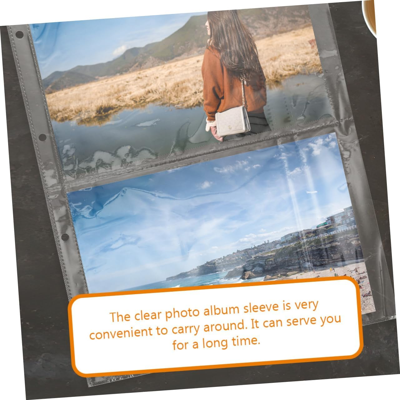 Parliky 50Pcs A4 Photo Album Pages 4-Hole Postcard Pockets Looseleaf Album for Photo Collector'S Sleeves image number 1