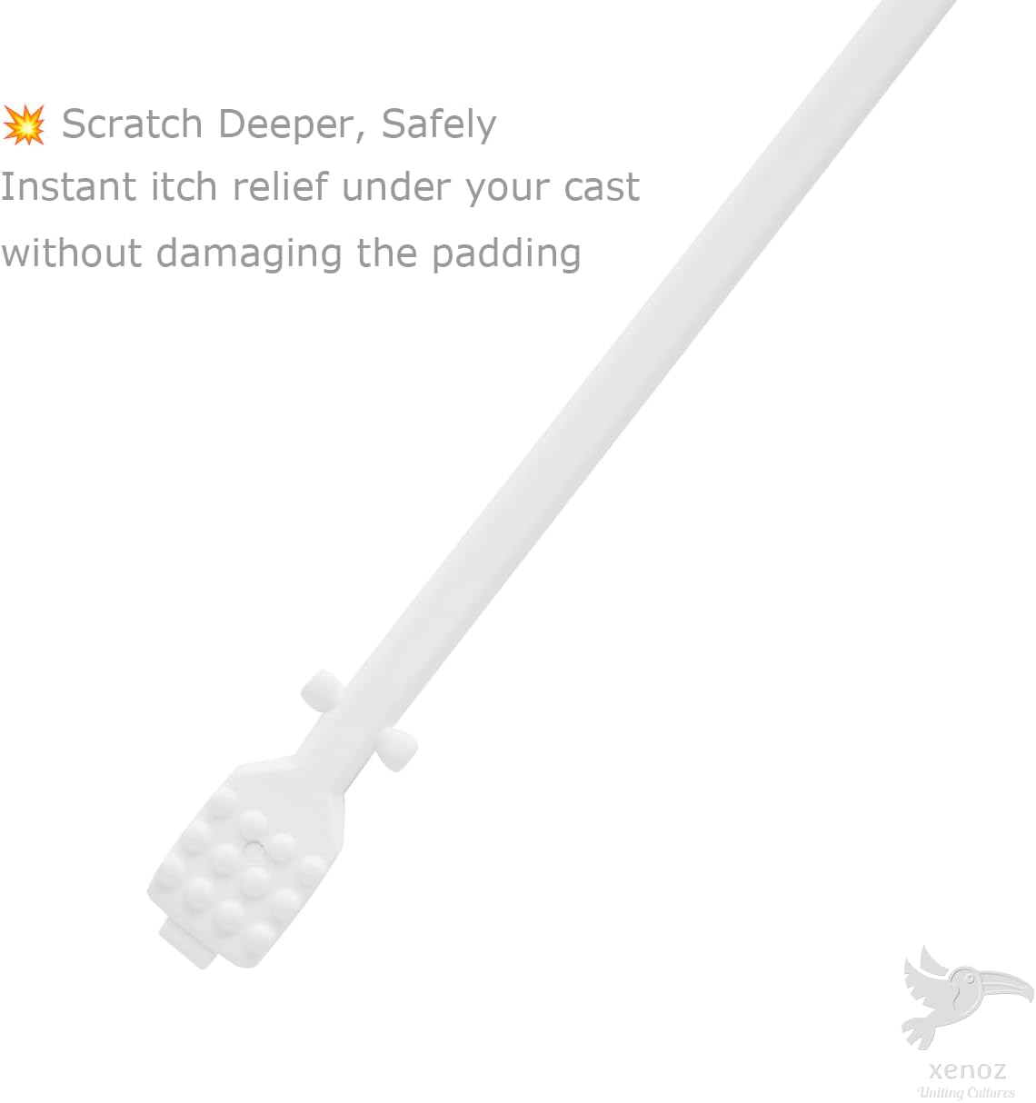 Xenoz Cast Scratcher for Arm & Leg &ndash; under Cast Itch Relief Tool for Kids & Adults &ndash; Broken Arm Must Have Gift &ndash; Made in Korea image number 2