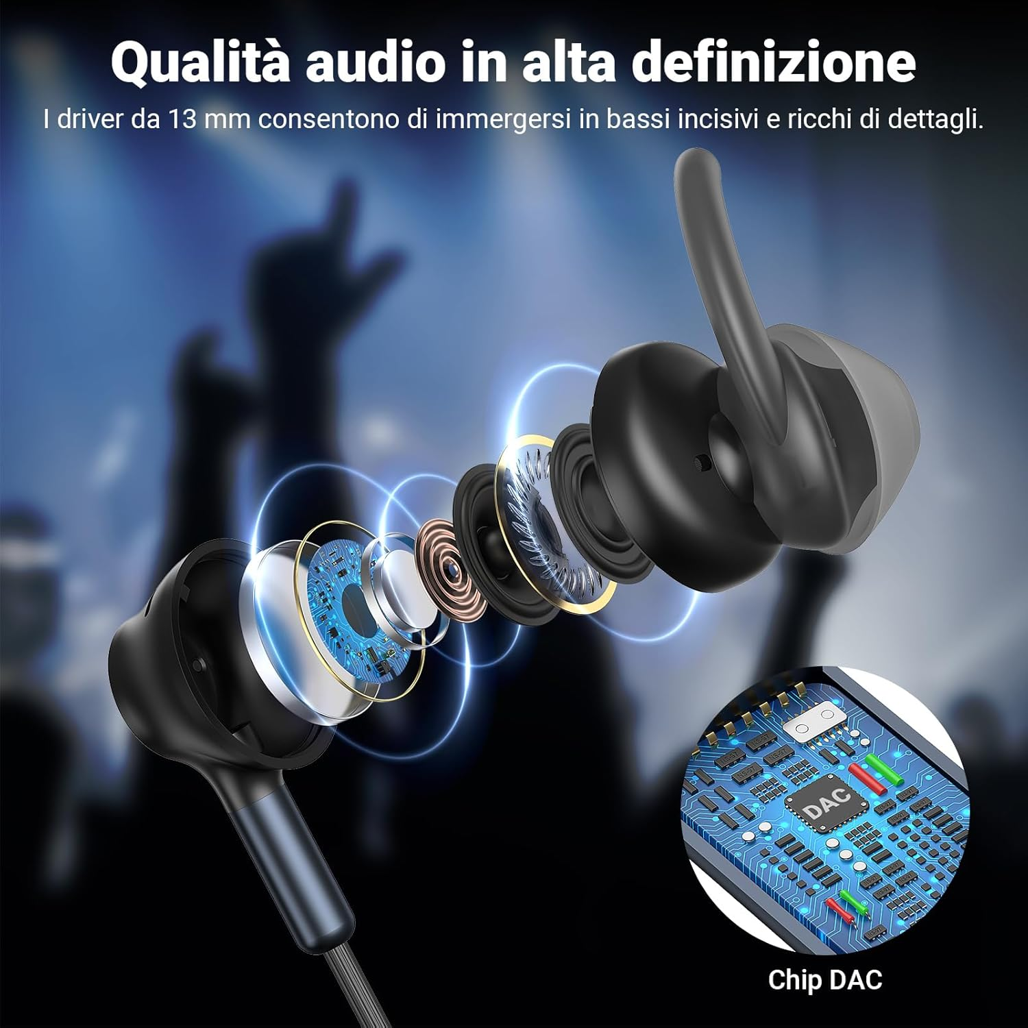 AIAUXAI In-Ear Headphones USB C, 1.5 M Cable Blue Anti-Fall Earplugs Microphone & Volume Control for Samsung Galaxy S25 Ultra S24 A16 Iphone 16 15 Ipad Pixel 9 8 for Office Gaming Workout Music Blue image number 1