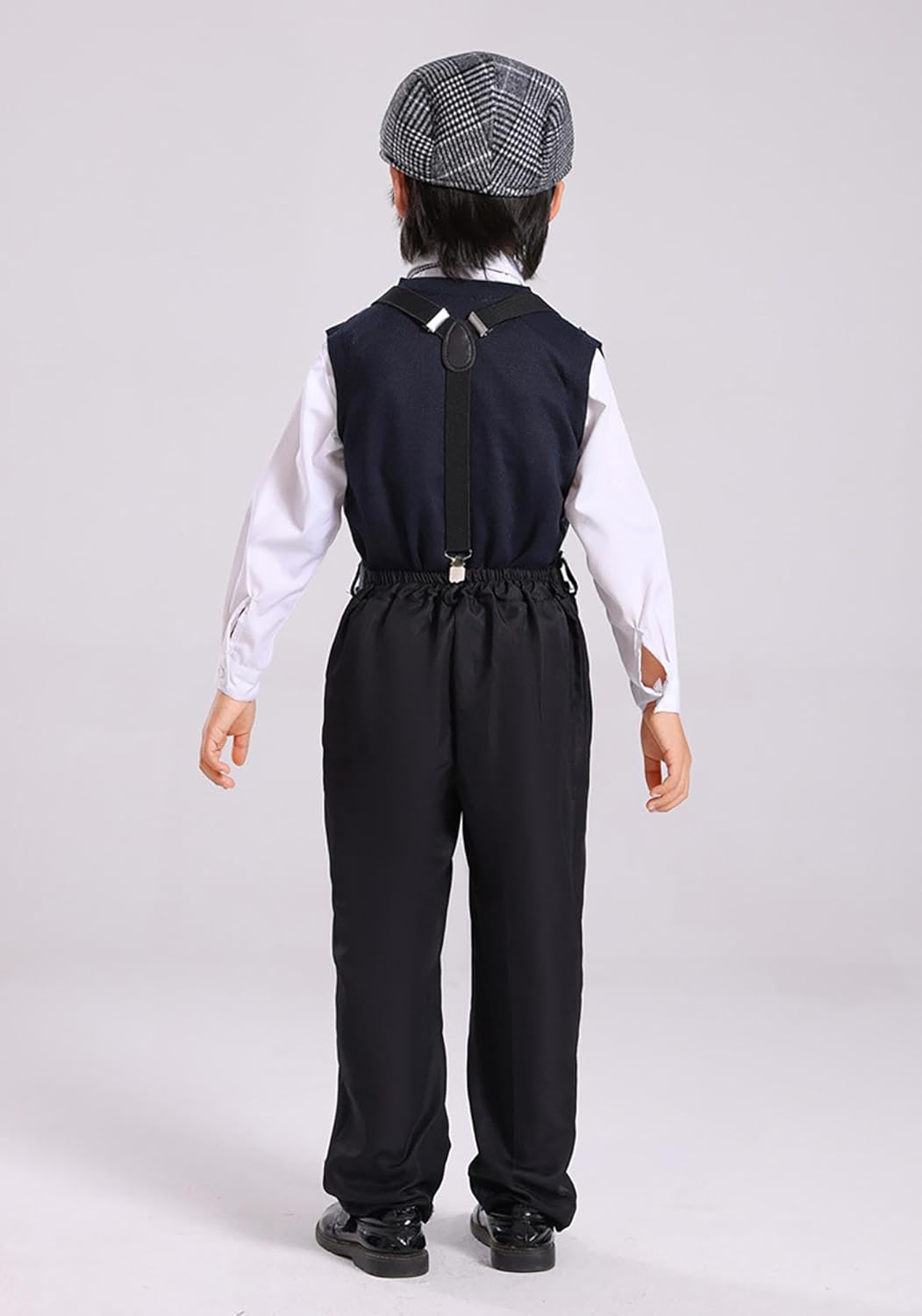 100 Days of School Old Man Costume for Boys Grandpa Old Person Sweater Vest Old Lady Costume for Kids image number 2