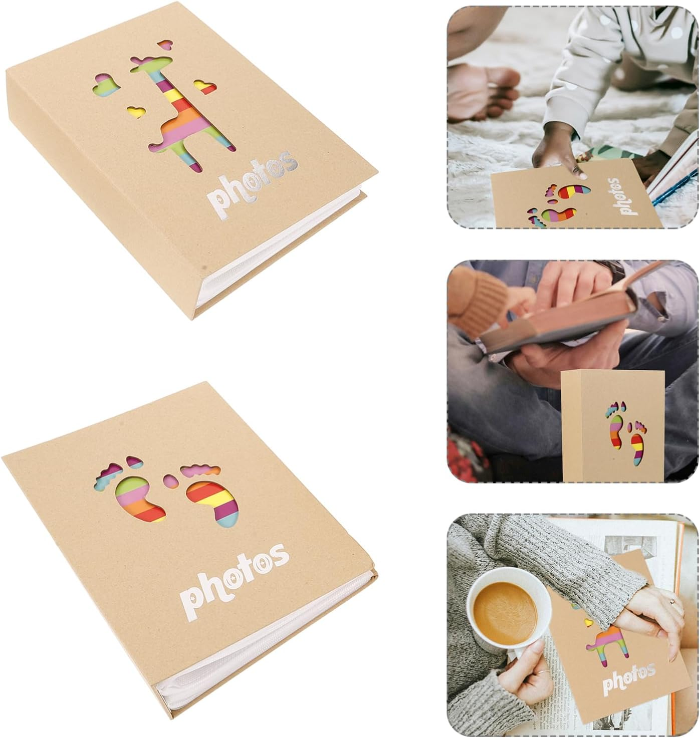 Garneck 2Pcs Photo Album Cute Keepsake Album for Girl Photo Holder for Milestones and Memories Present for Birthdays and Special Occasions image number 5