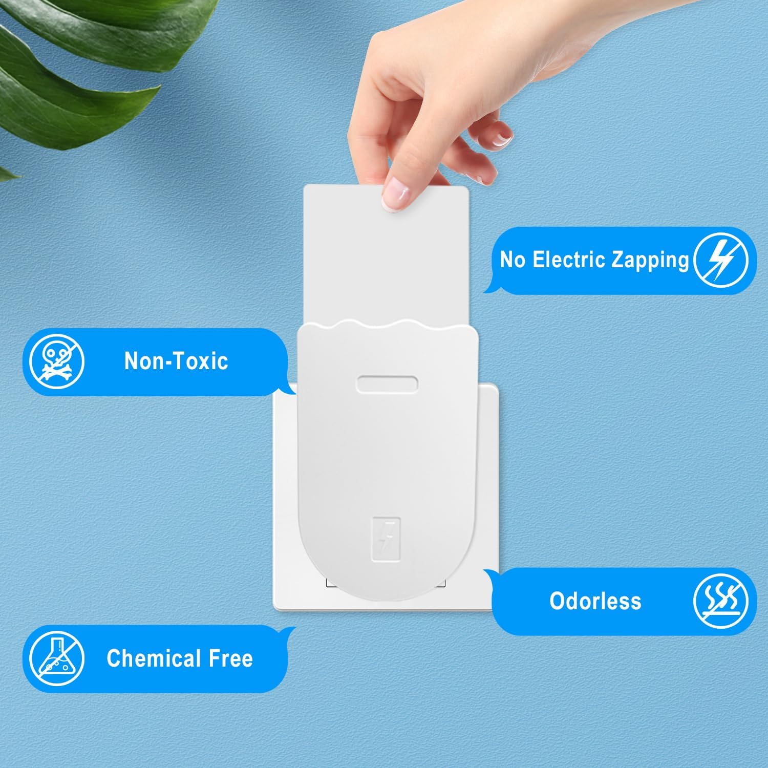 Yakiter Plug-In Mosquito Killer, Flying Insect Trap for Flies, Fruit Flies, Moths & Gnats, UV Attractant Catcher & with Adjustable Brightness Night Light, 1 Device + 5Pcs Adhesive Cards(1Pcs) image number 4