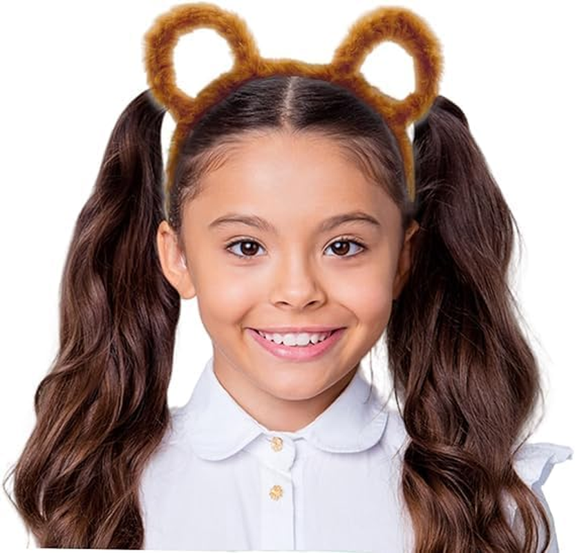 3Pcs Chipmunk Ears Headband Chipmunk Headband Accessory 1 Black round Glasses Frame for Cosplay Animal Halloween Party image number 2