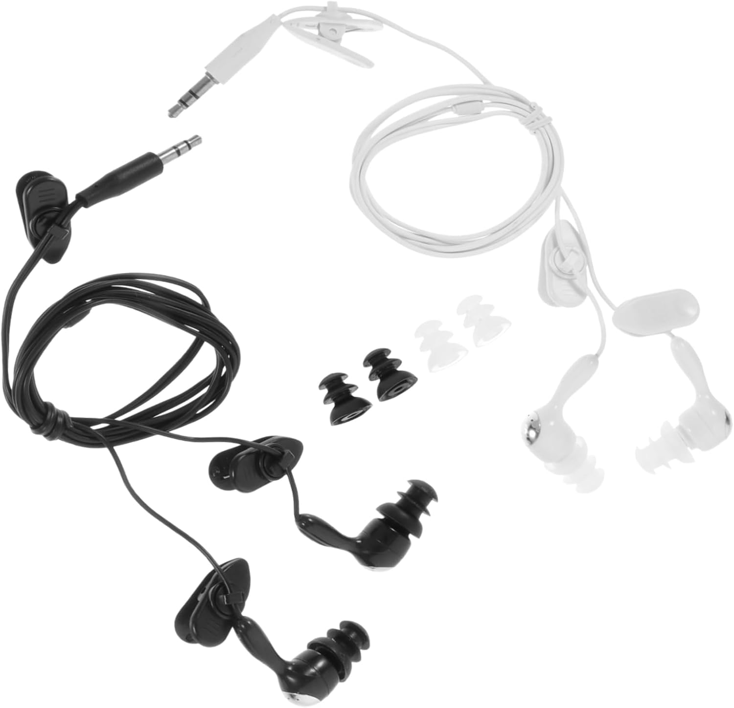 POPETPOP Waterproof Swimming Earphones 2Pcs In-Ear Ear Protection Plugs 3.5Mm Ear Hook Design for Adults Surfing Bathing Underwater Use image number 3