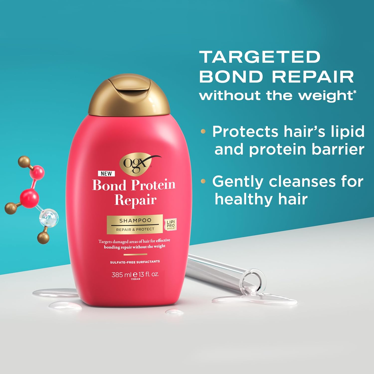 OGX Bond Protein Repair Shampoo 385 Ml image number 2
