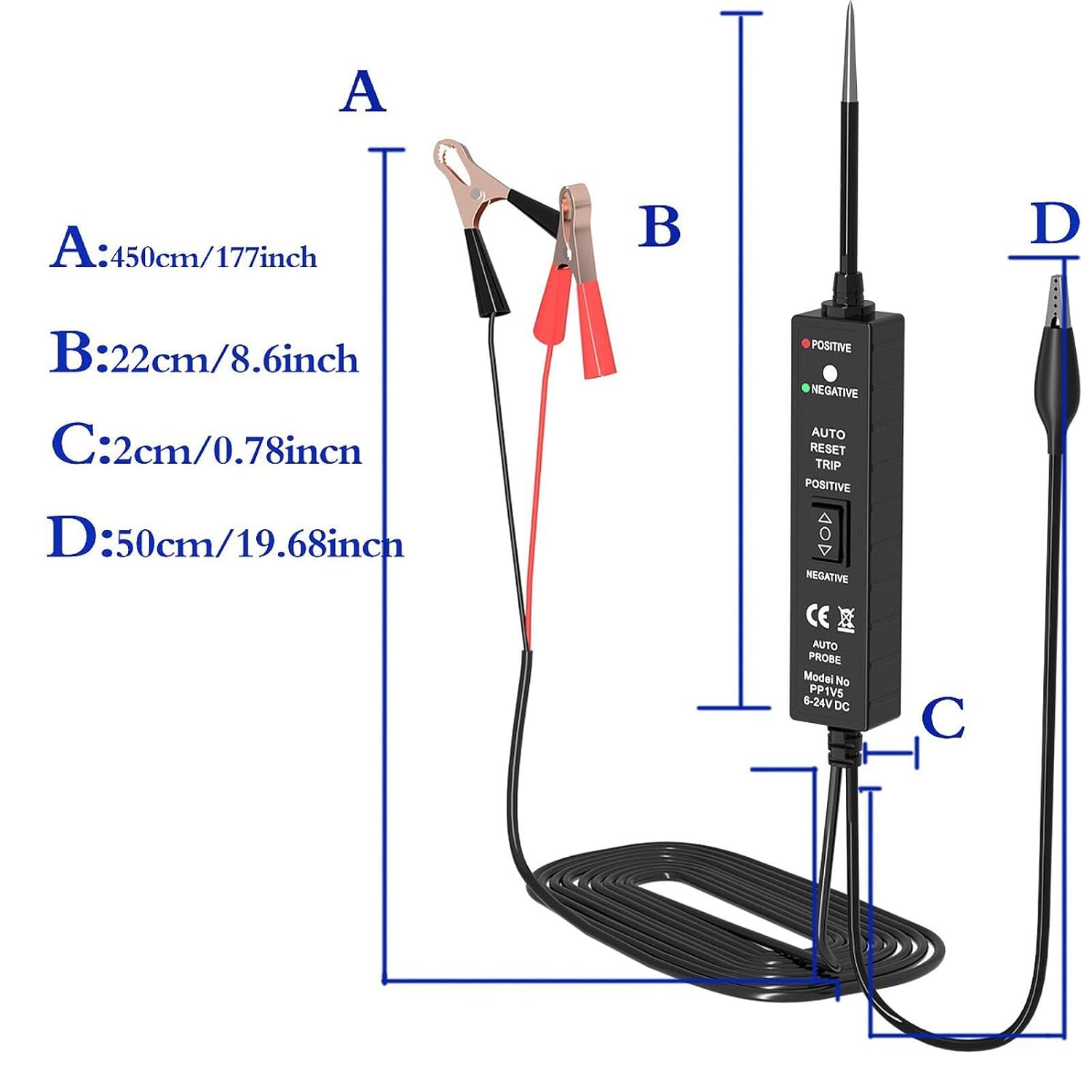 Automotive Electrical Circuit Tester Automotive Testing Gift Versatile Supplies Men Car Power Tester for Trailers Truck RV image number 4