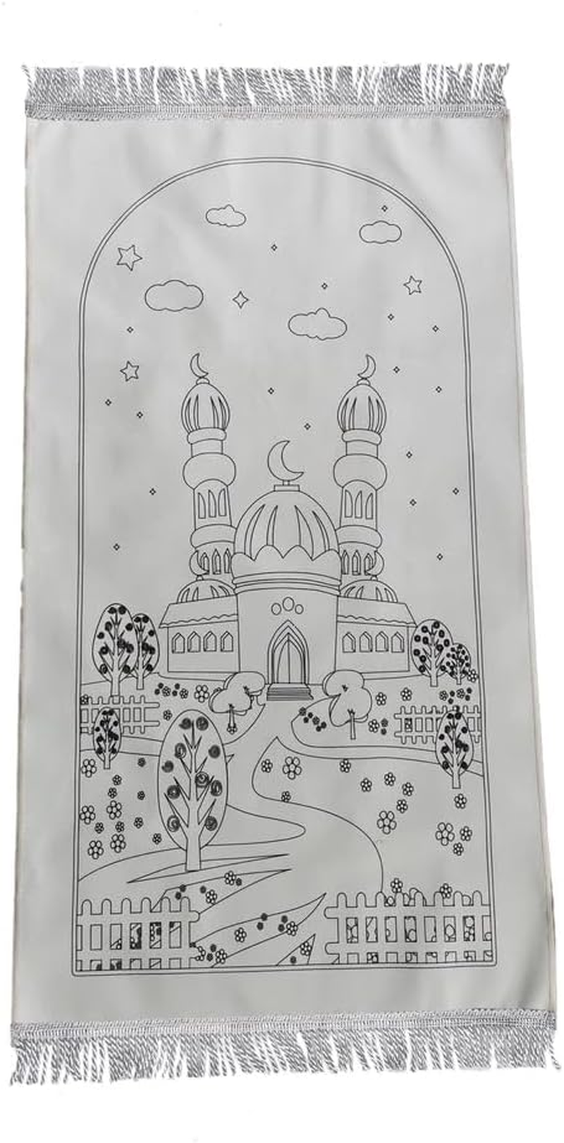 DIY Painting - Muslim Prayer Mat for Kids, Educational with Fabric Colour Pens, Ramadhan Activity, Eid Gift, Birthday Activity (Pattern 3) image number 4