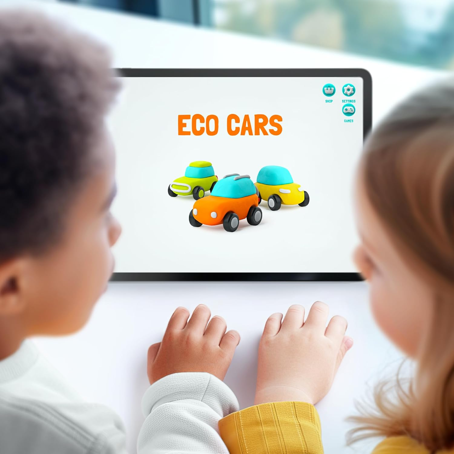 HEY CLAY Motors Eco Cars - Air Dry Clay Kit 6 Cans and Sculpting Tools with Fun Interactive Instructions App &ndash; Creative Set for Kids Ages 4-8 image number 1