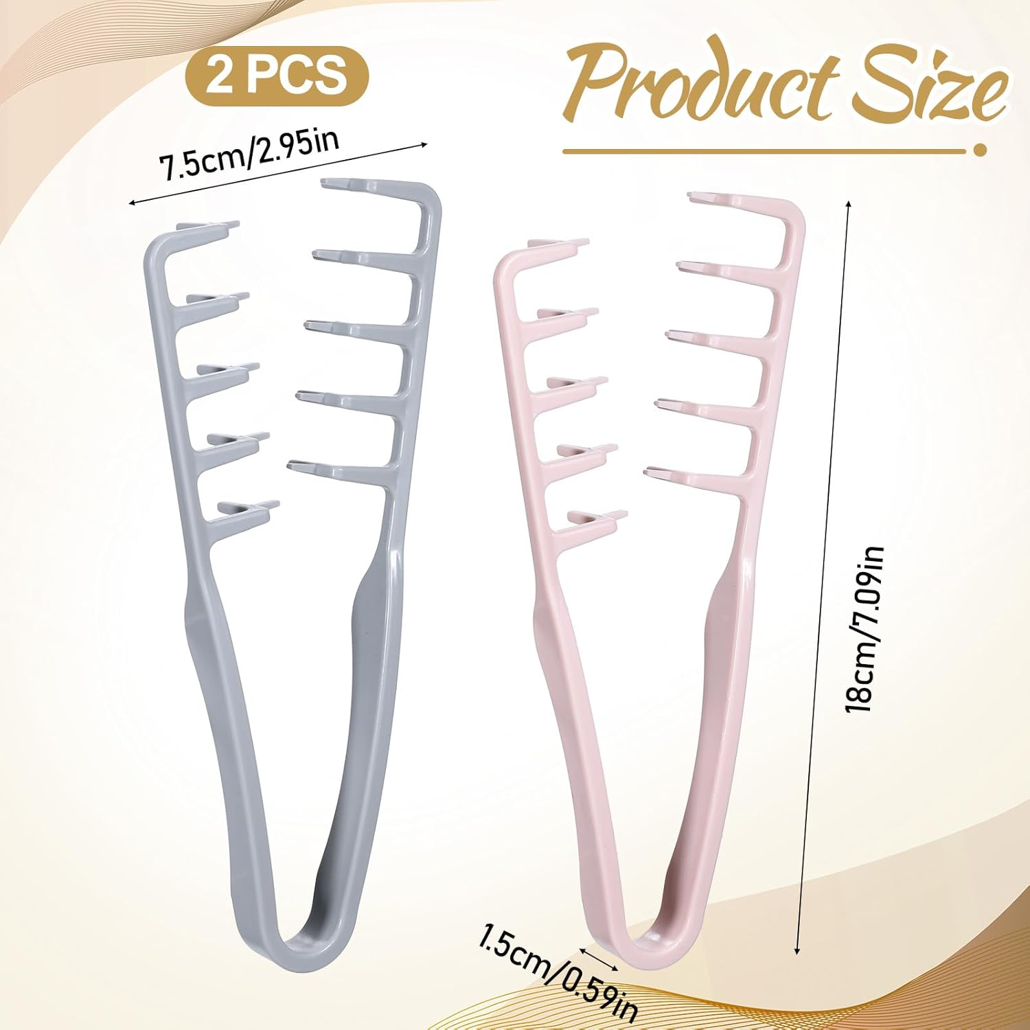 Ptwola 2 Pcs Texture Comb Volumizing Wide-Tooth Hair Styling Comb Men'S Fluffy Texture Styling Combs Fringe Parting Brush with Textured Grip Hair Stylings Appliances for Women Men Most Hairtypes image number 1