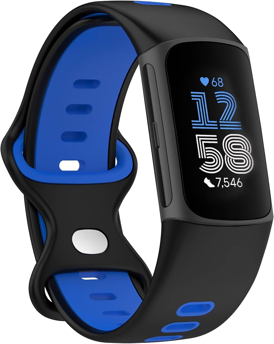 Silicone for Fitbit Charge 6 Band/Fitbit Charge 5 Band Women Men, Soft Silicone Breathable Sport Strap Replacement Wristbands