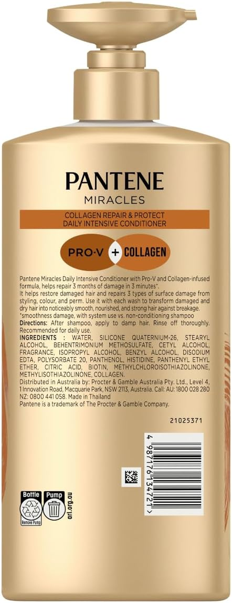 Pantene Miracles Repair & Protect Collagen 600Ml Conditioner image number 2