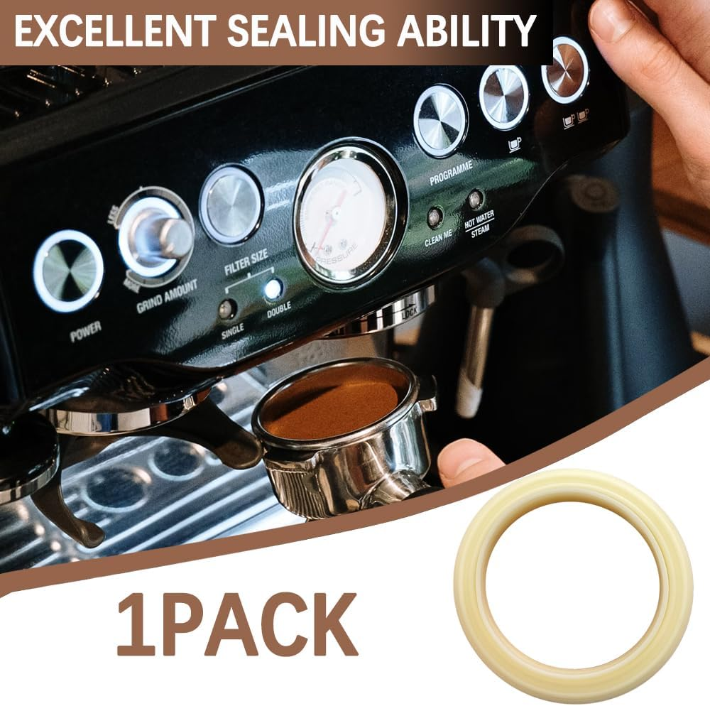 1Pack Group Head Seal Gasket Replacement, 54Mm Silicone Stream Ring Part Compatible with Breville Espresso Machine 870/878/860/840/810/500/450 Coffee Grouphead Seal Accessores