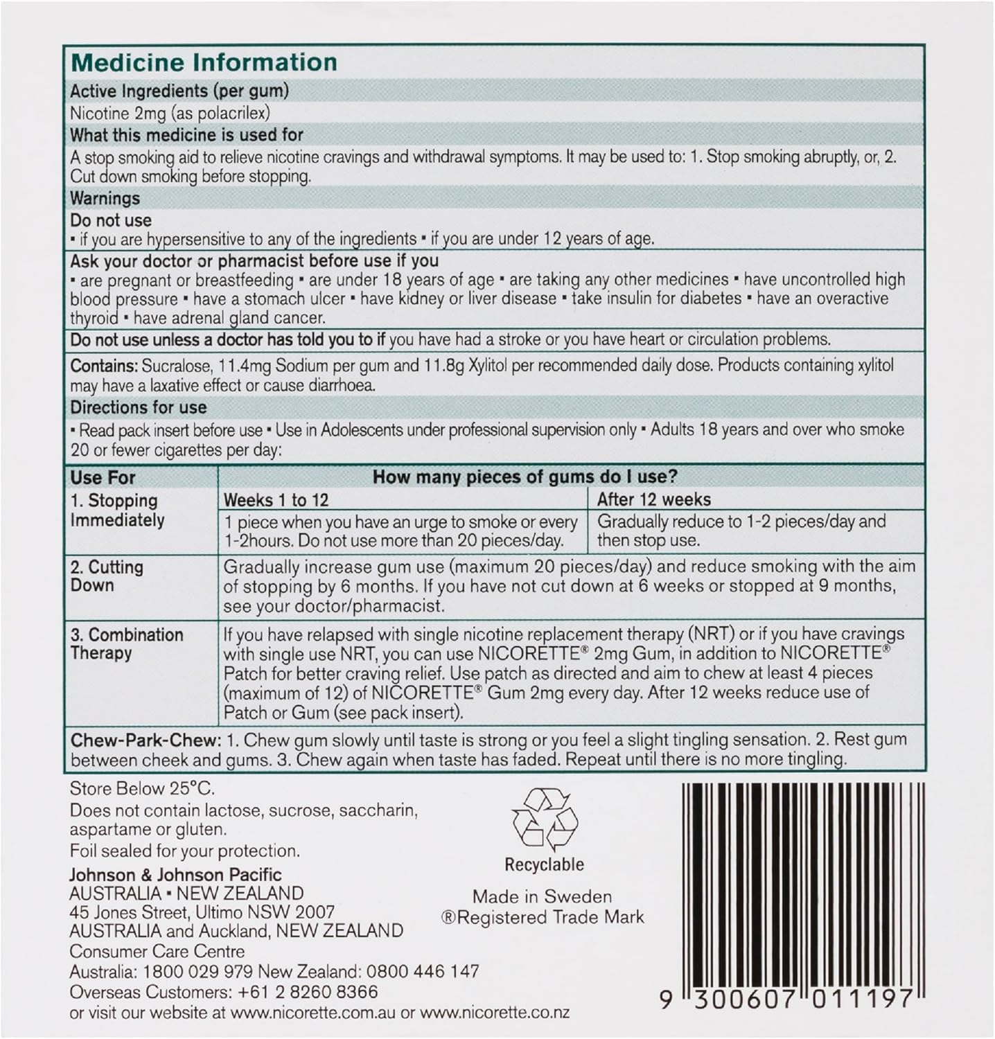 Nicorette Quit Smoking Regular Strength Nicotine Gum Icy Mint 210 Pack image number 1