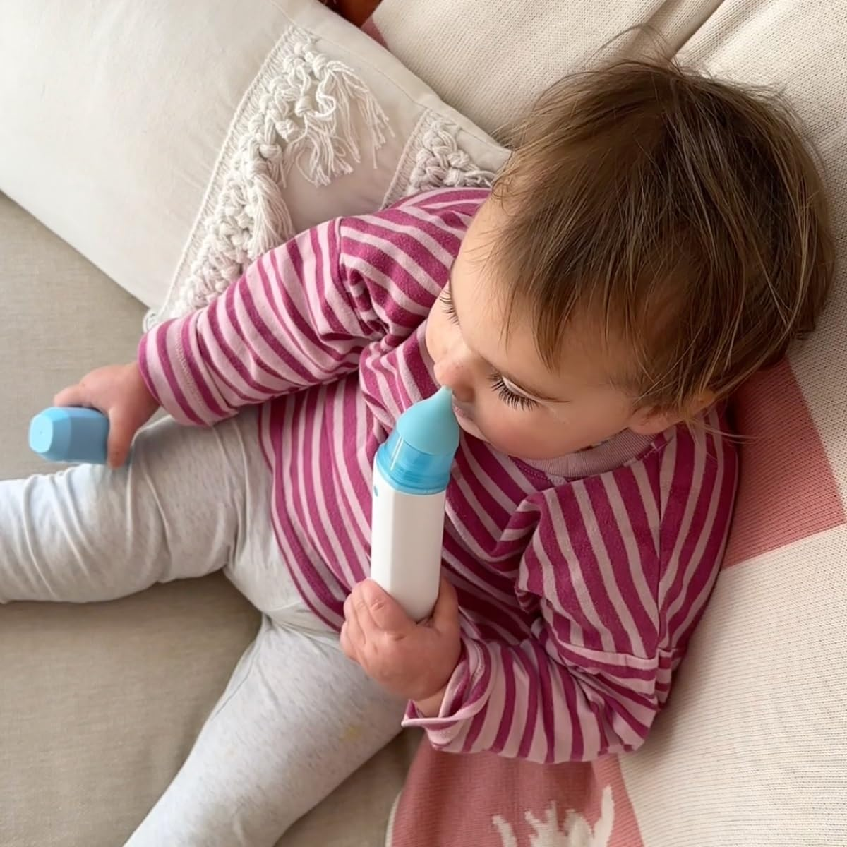 Medescan L'Il Booger Buster &ndash; Baby Nasal Aspirator with 2 Suction Levels, LED Light, Rechargeable & Hygienic Design, Soft Silicone Tips for Gentle & Effective Mucus Removal