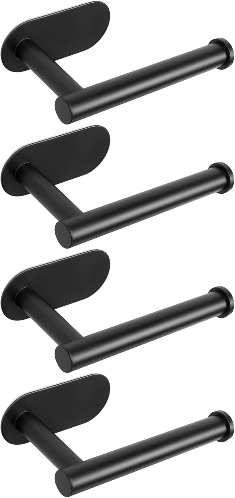 Nearmoon Toilet Paper Holder Self Adhesive, Premium Thicken SUS304 Stainless Steel Rustproof Adhesive Toilet Roll Holder No Drilling for Bathroom, Kitchen, Washroom (3 Pack, Brushed Gold)