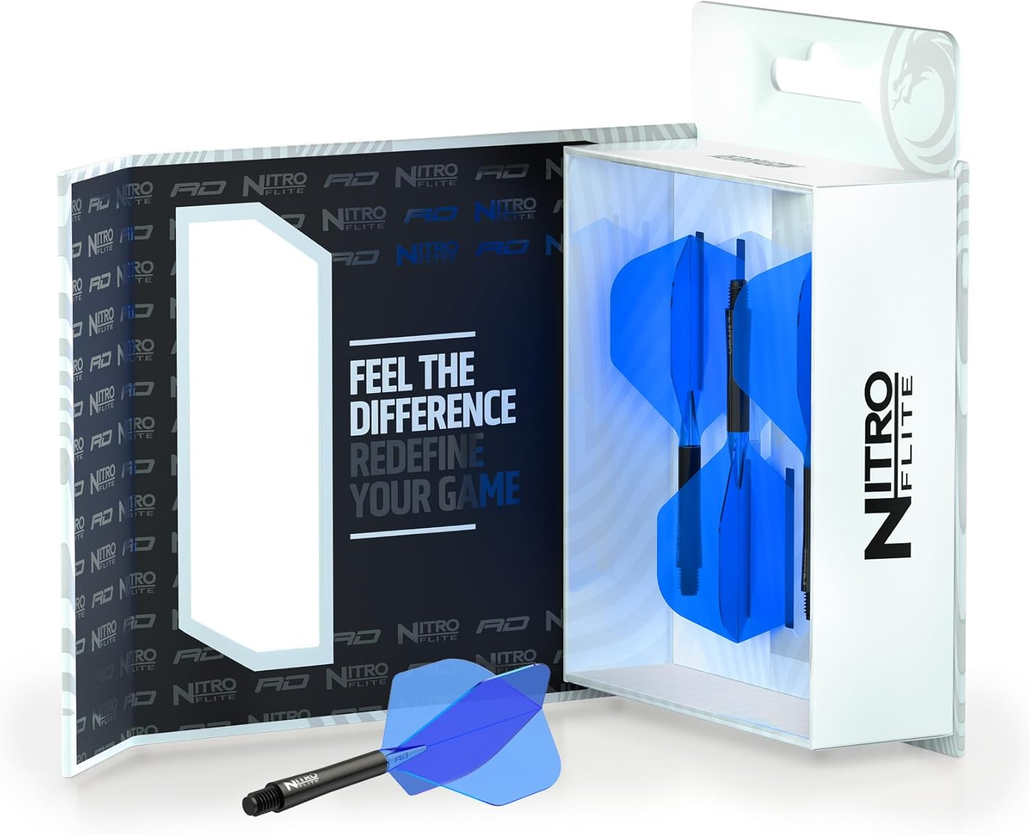 RED DRAGON Darts &ndash; Nitro Flite Integrated Flight & Shaft System &ndash; No.2 Shape and Design - Available in Short, Intermediate & Medium - Available in Variety of Colours - Professional Darts Accessories image number 4