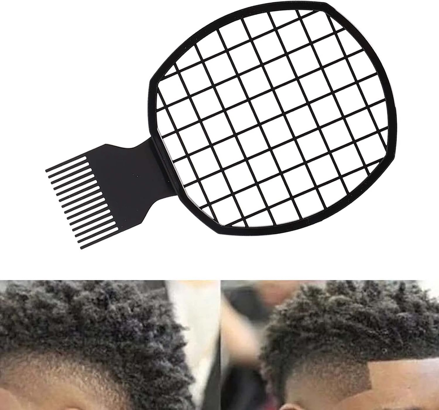 Afro Twist Hair Comb, Afro Pick Comb Dreadlocks Tin Foil Detangling Comb Hot Perm Detangle Style for Thick Curly Coarse Natural Black Hair Care