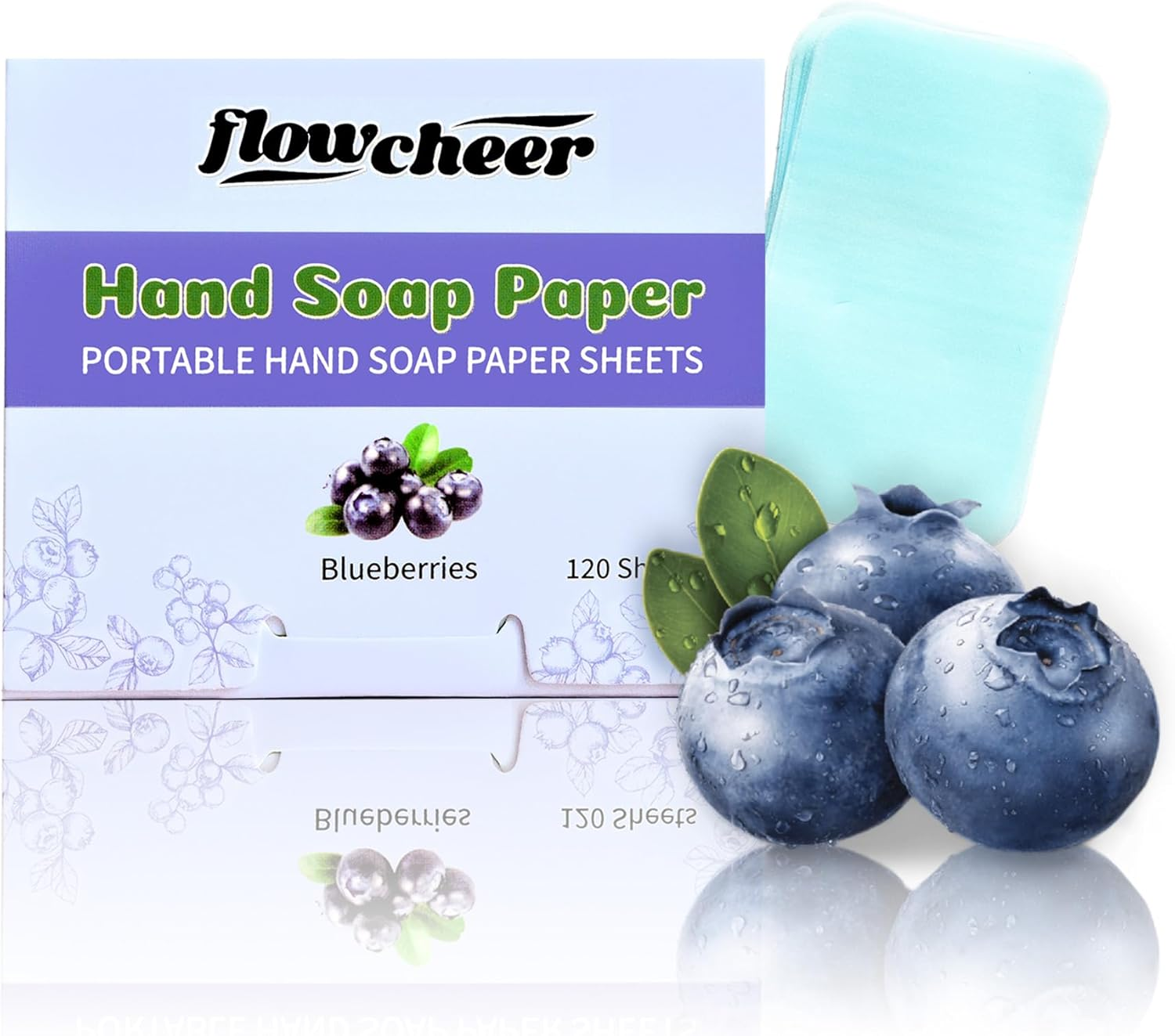 Flowcheer Paper Soap Sheets for Hand Washing - (120 Sheets) Lemon Scent Portable Travel Soap Sheets, Eco-Friendly, Dissolvable Hand Soap for Camping, Travel, On-The-Go Use image number 3