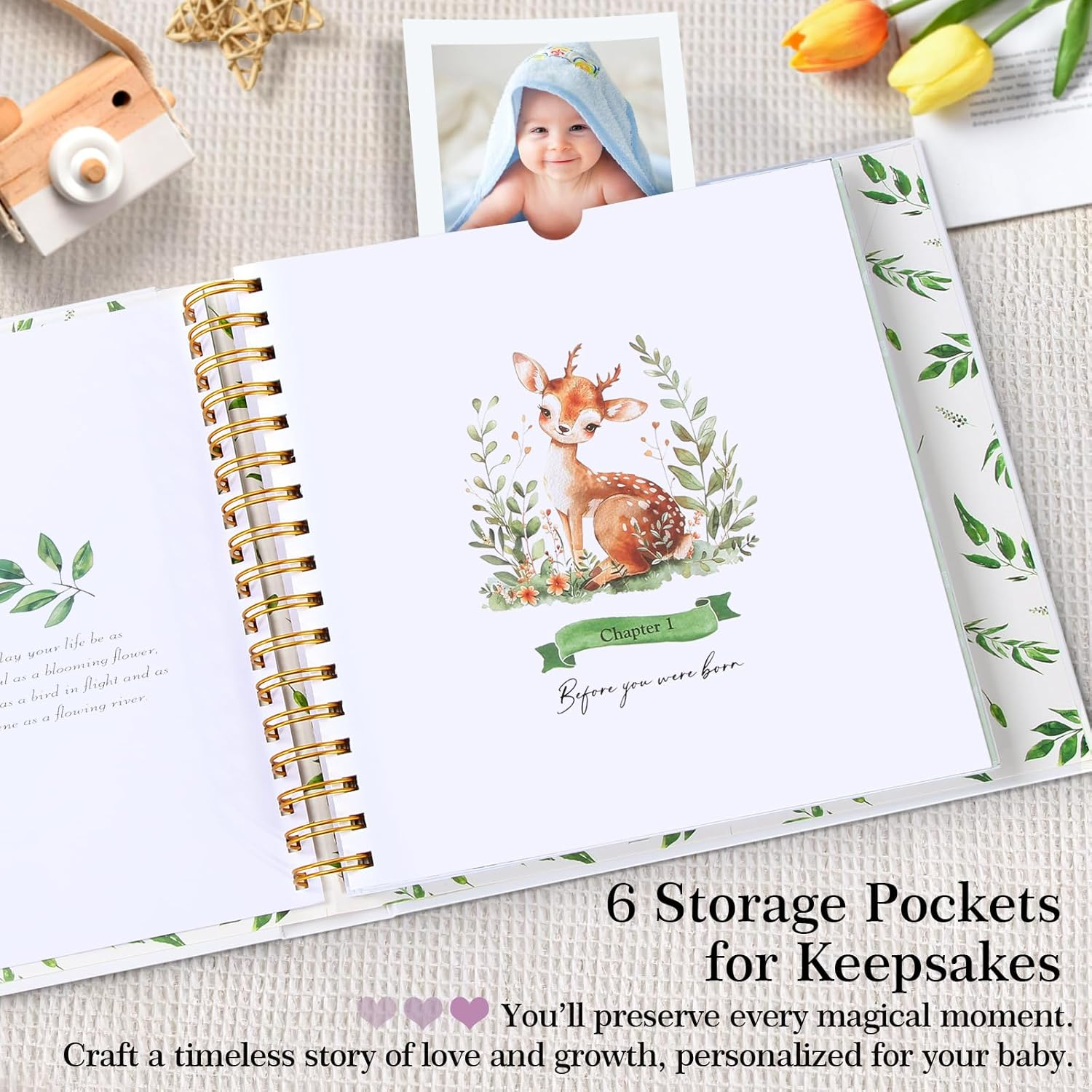 Keepsake Baby Memory Book - First 5 Year Journal - Gender Neutral Gift image number 2