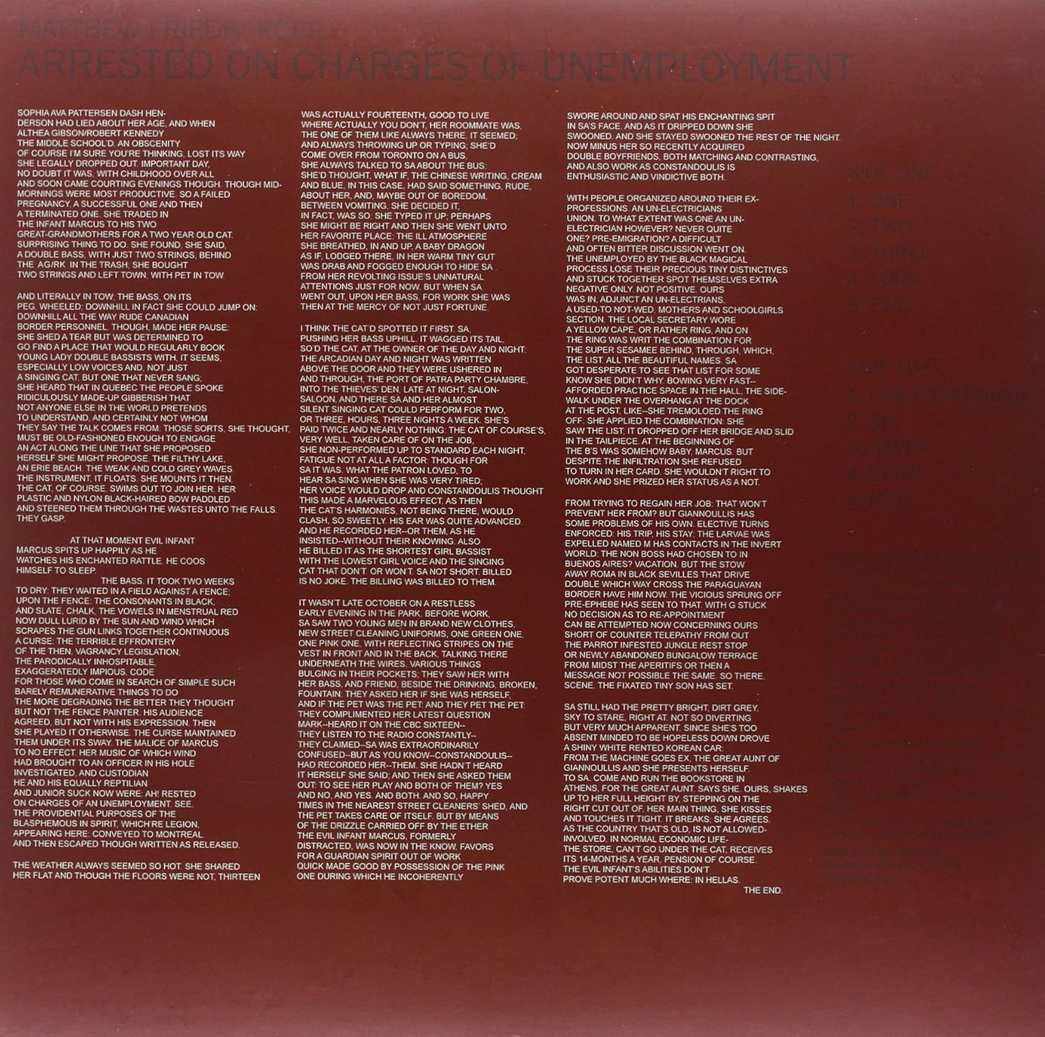 Arrested on Charges of Unemplo Yment (LP)