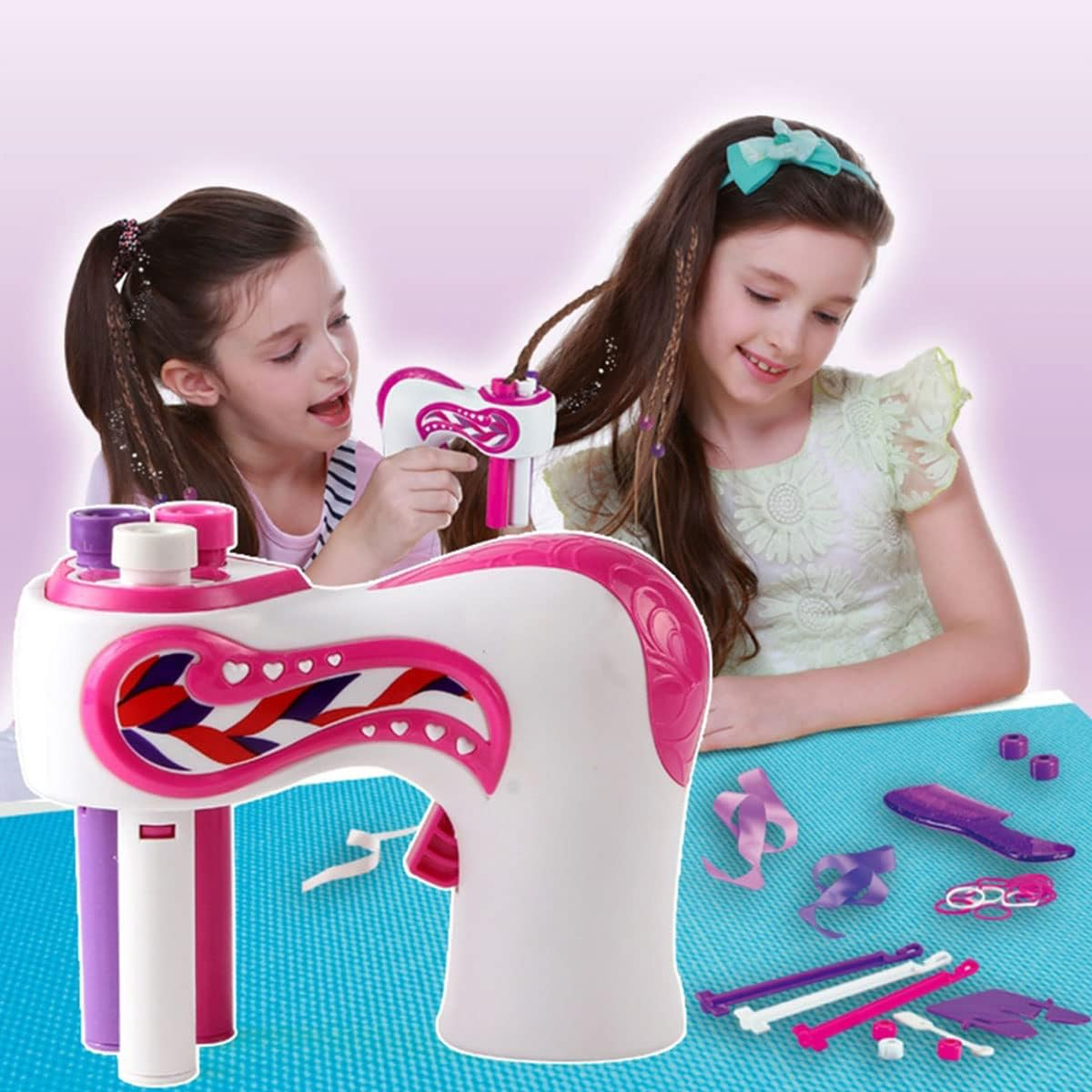 Electric Hair Braider, Braiding Machine, 360-Degree Rotation Styling Tools with Built-In Sensitive Detector Multifunctional DIY Hair Styling Tools Quick Twist Hair Braider Machine Styling for Girls Kids Christmas Halloween Birthday image number 1