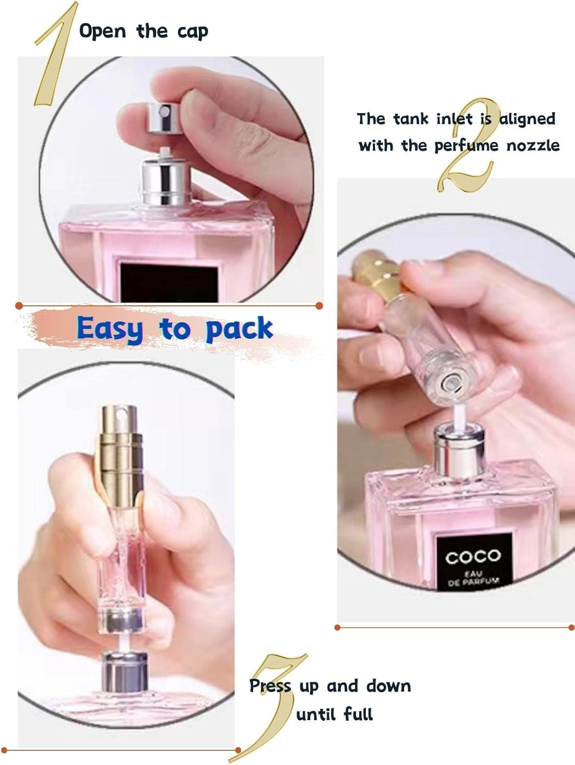 5Ml Travel Perfume Separate Bottle, Refill Empty Mini Sprayer, Portable Spray Pump Suitable for Going Out (Green)