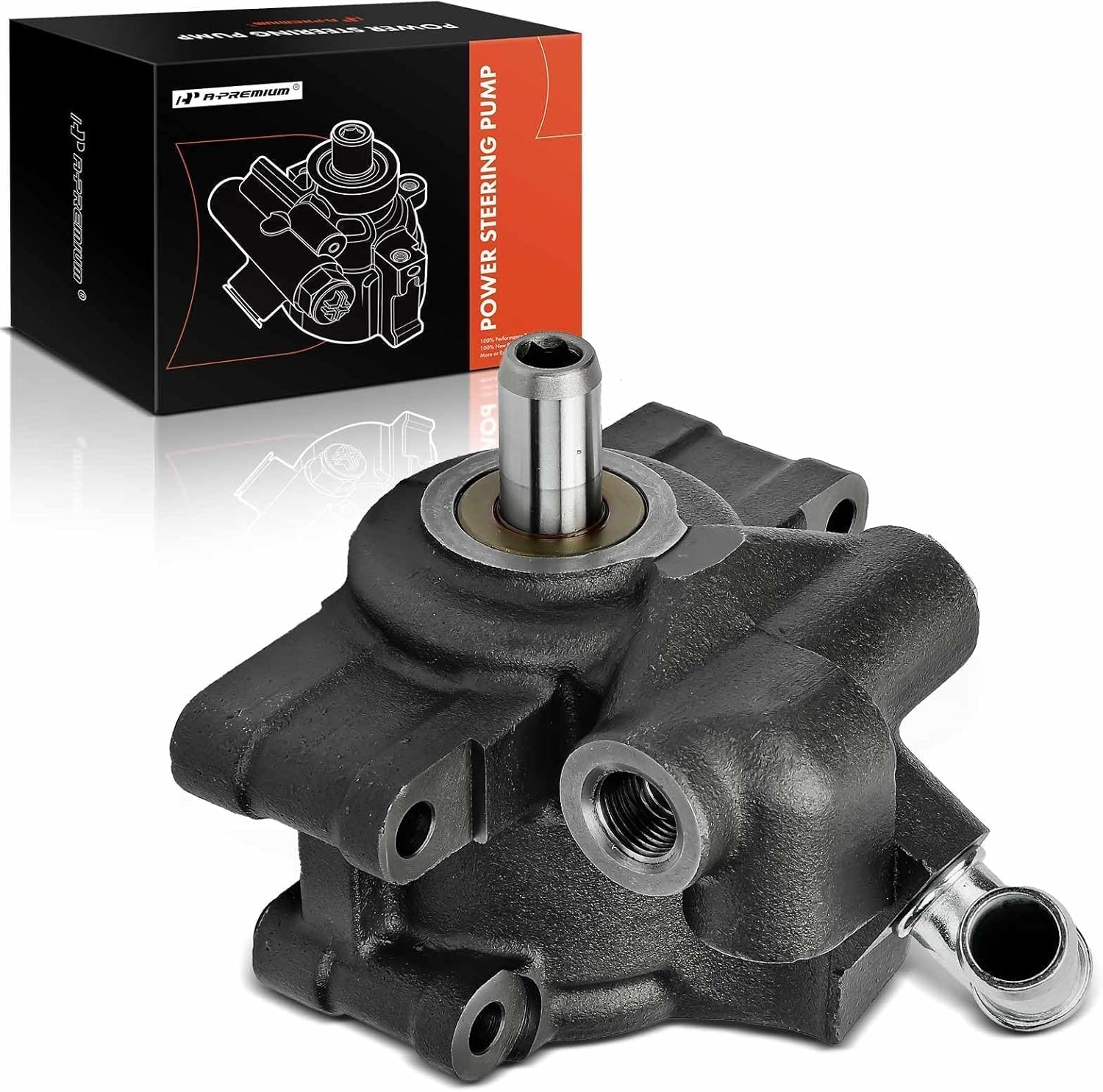 A-Premium Power Steering Pump Compatible with Ford Mustang 2005 2006 2007 2008 2009 2010, 4.6L Gas, Replace # 36P0055, 7R3Z3A674D
